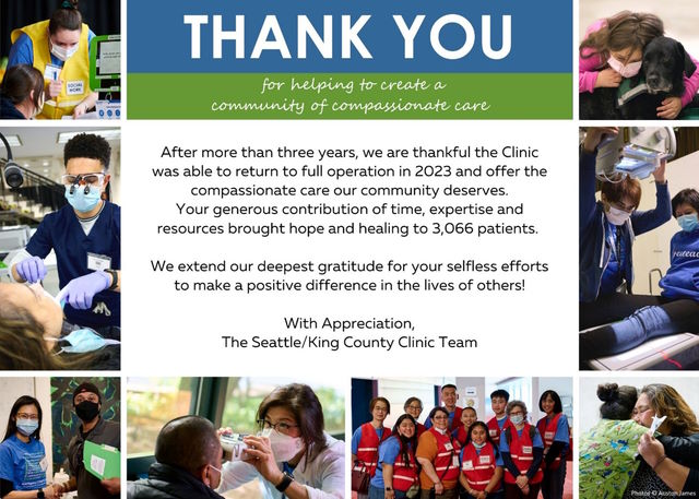 Thank You -- for helping to create a community of compassionate care